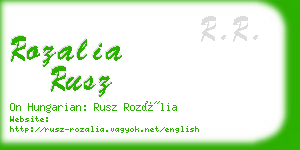 rozalia rusz business card